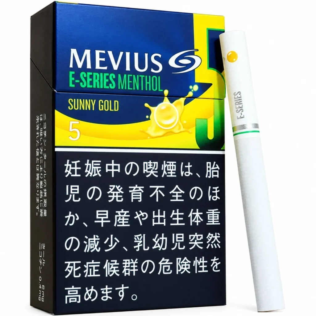 MEVIUS E-Series Menthol Sunny Gold 5mg cigarette carton
